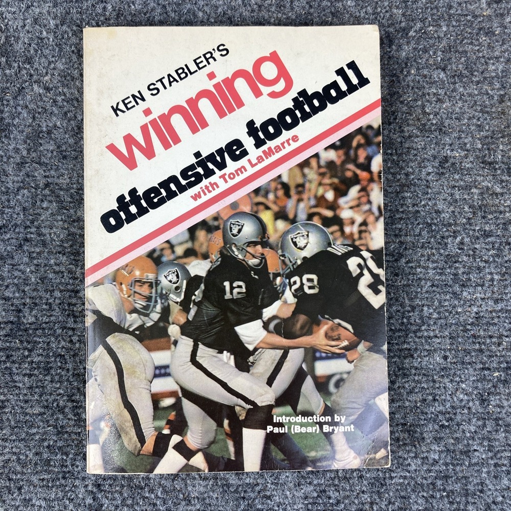 1976 Ken Stabler's Winning Offensive Football By Ken Stabler PB Book